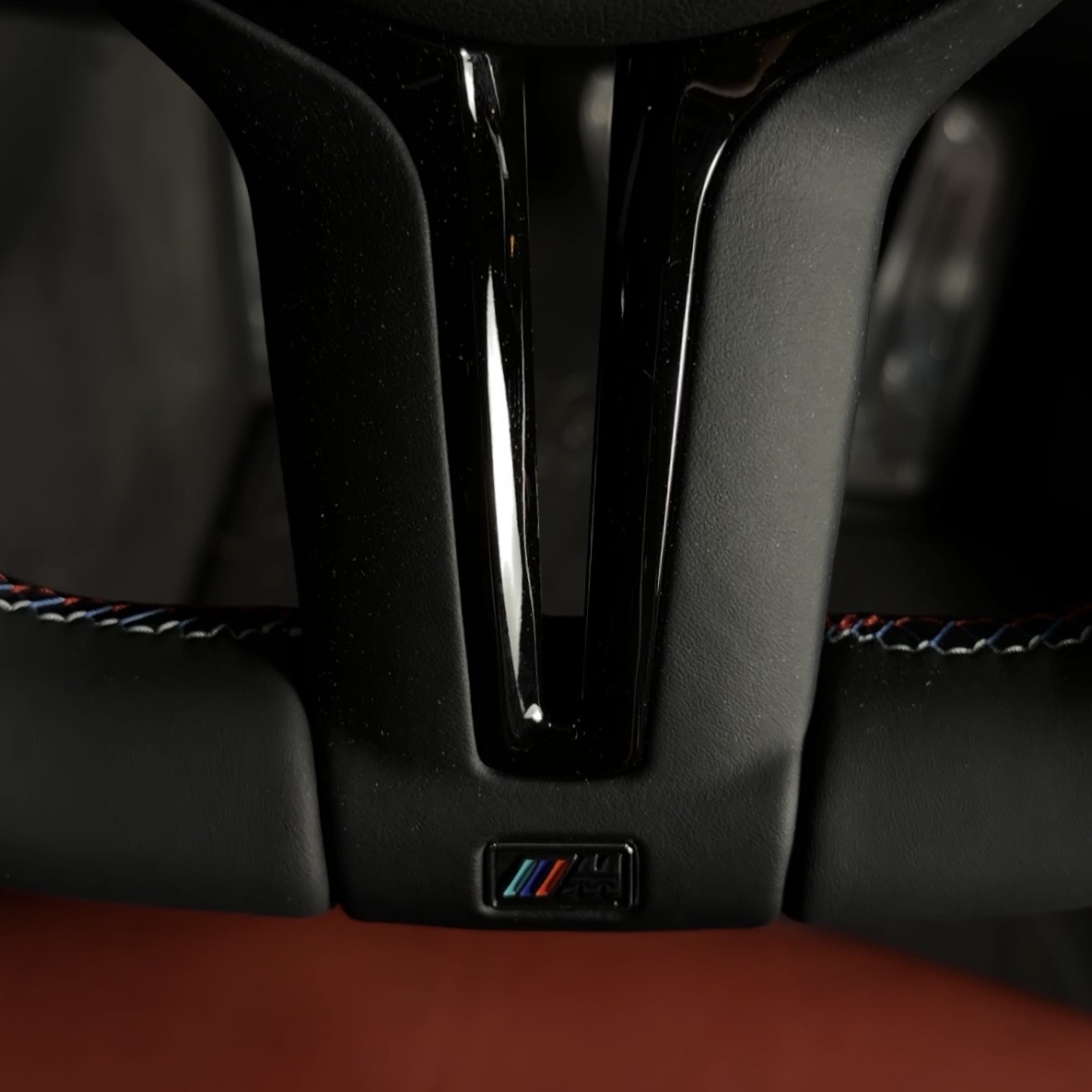BMW M3 Flat Bottom Steering [Customized Red] — view 2