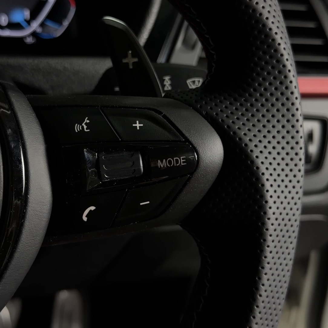 BMW M3 Flat Bottom Steering [Customized Red] — view 4