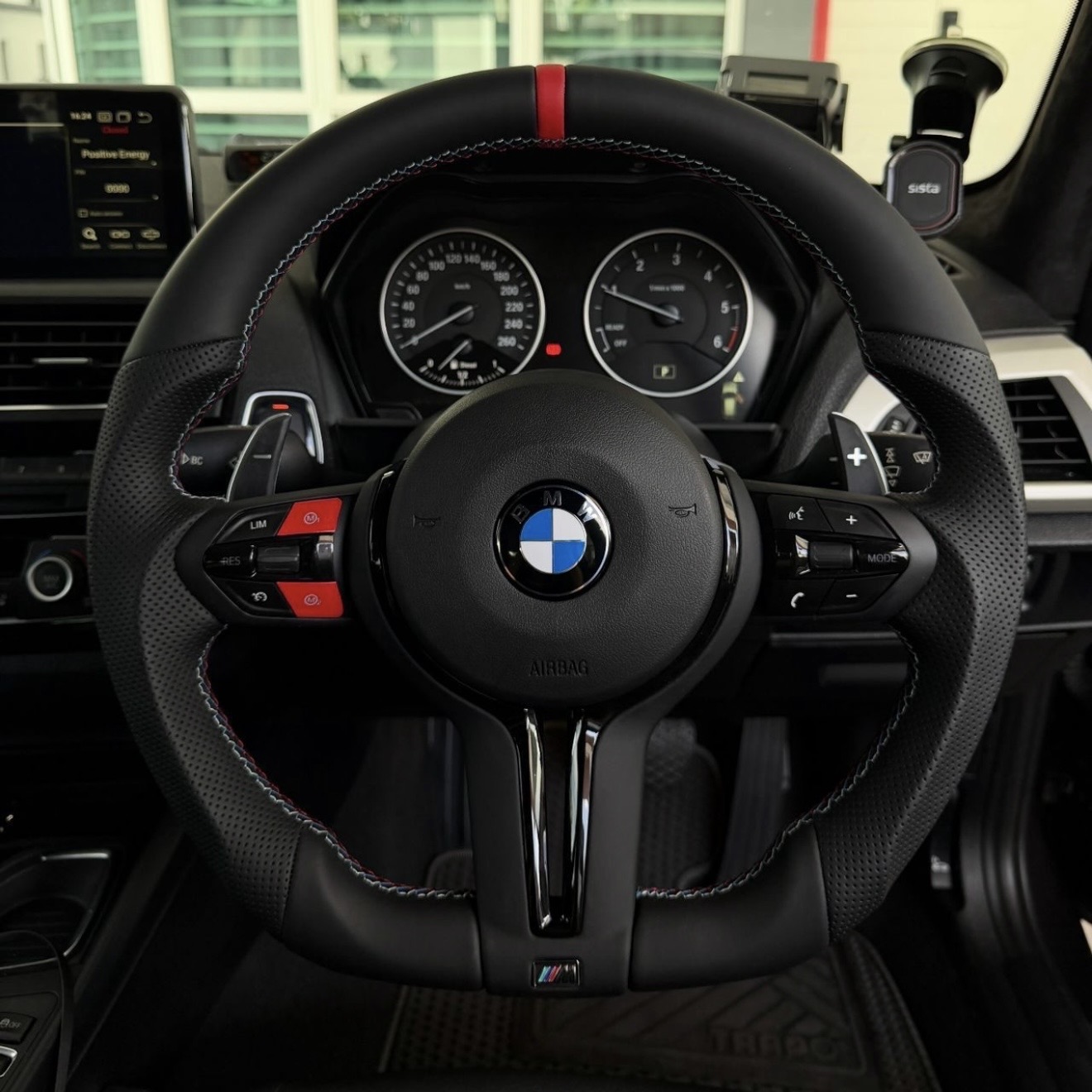BMW M3 Flat Bottom Steering [Customized Red]