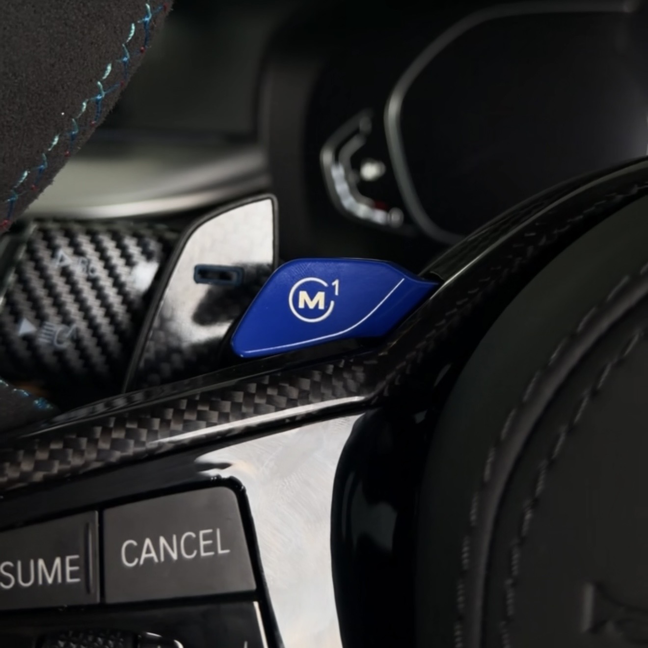 BMW CS Style Alcantara Steering [Blue Edition] — view 2